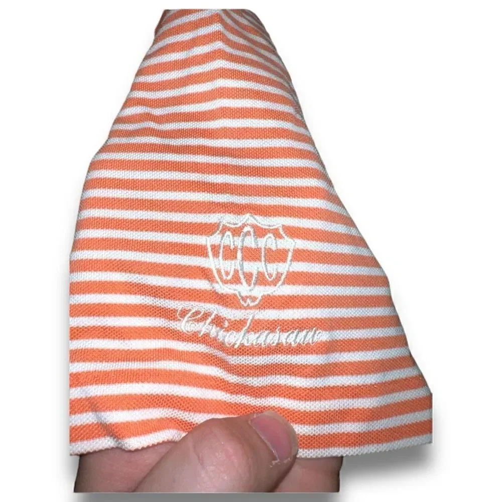Orange & White Polo Ralph Lauren Golf 100% Pima Cotton Polo Size L